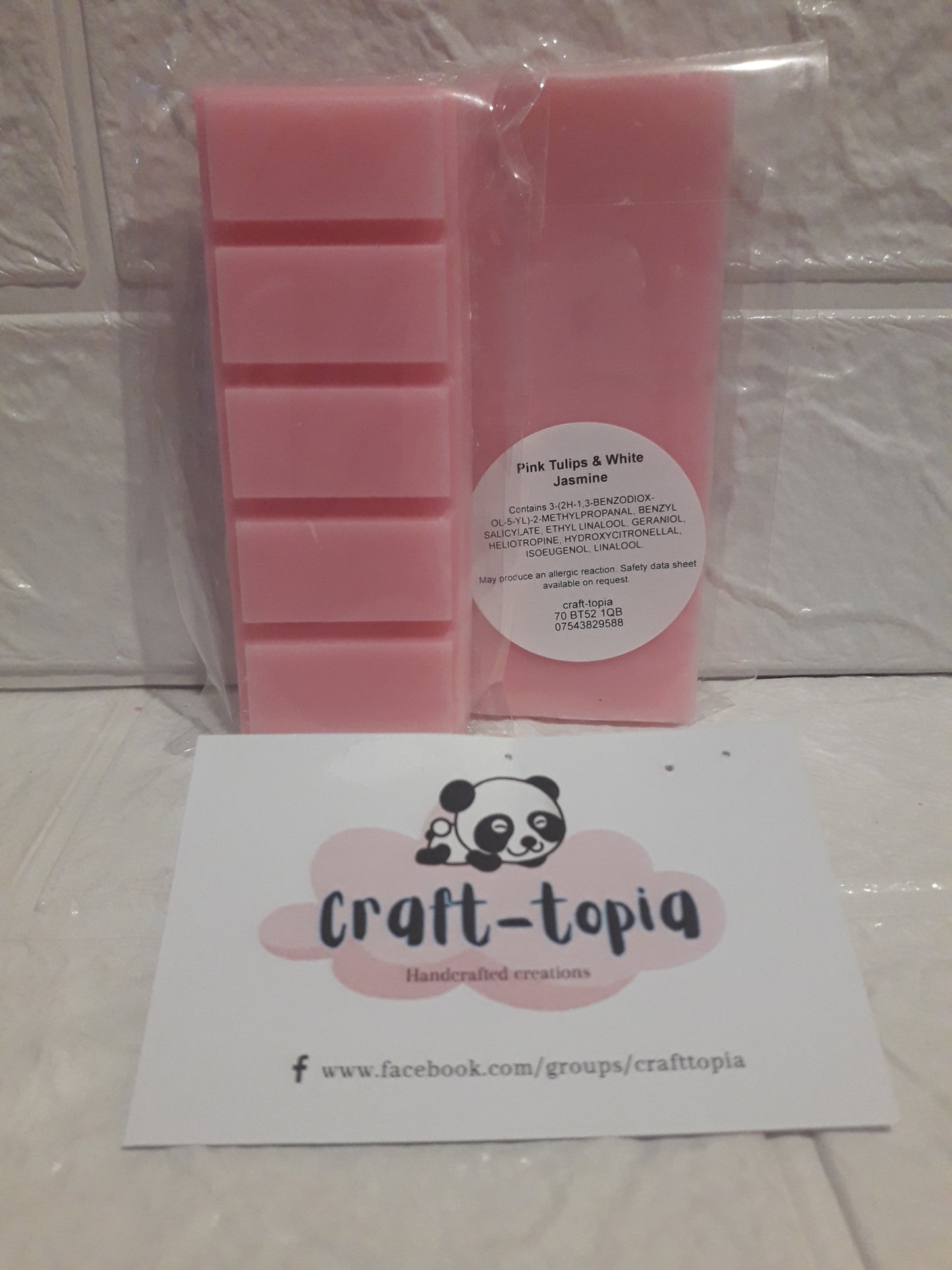 pink tulips and white jasmine snap bar