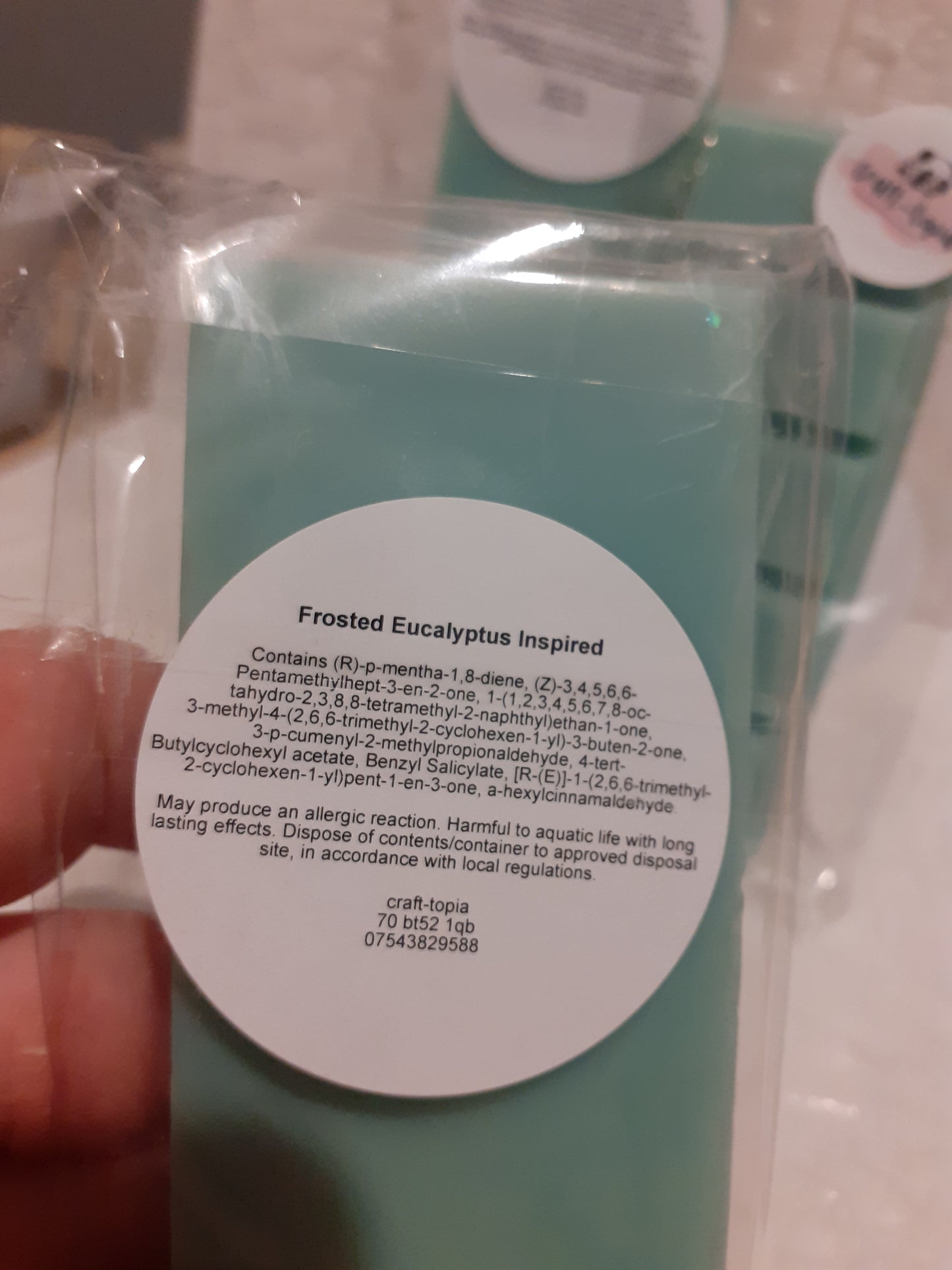 frosted eucalyptus snap bar