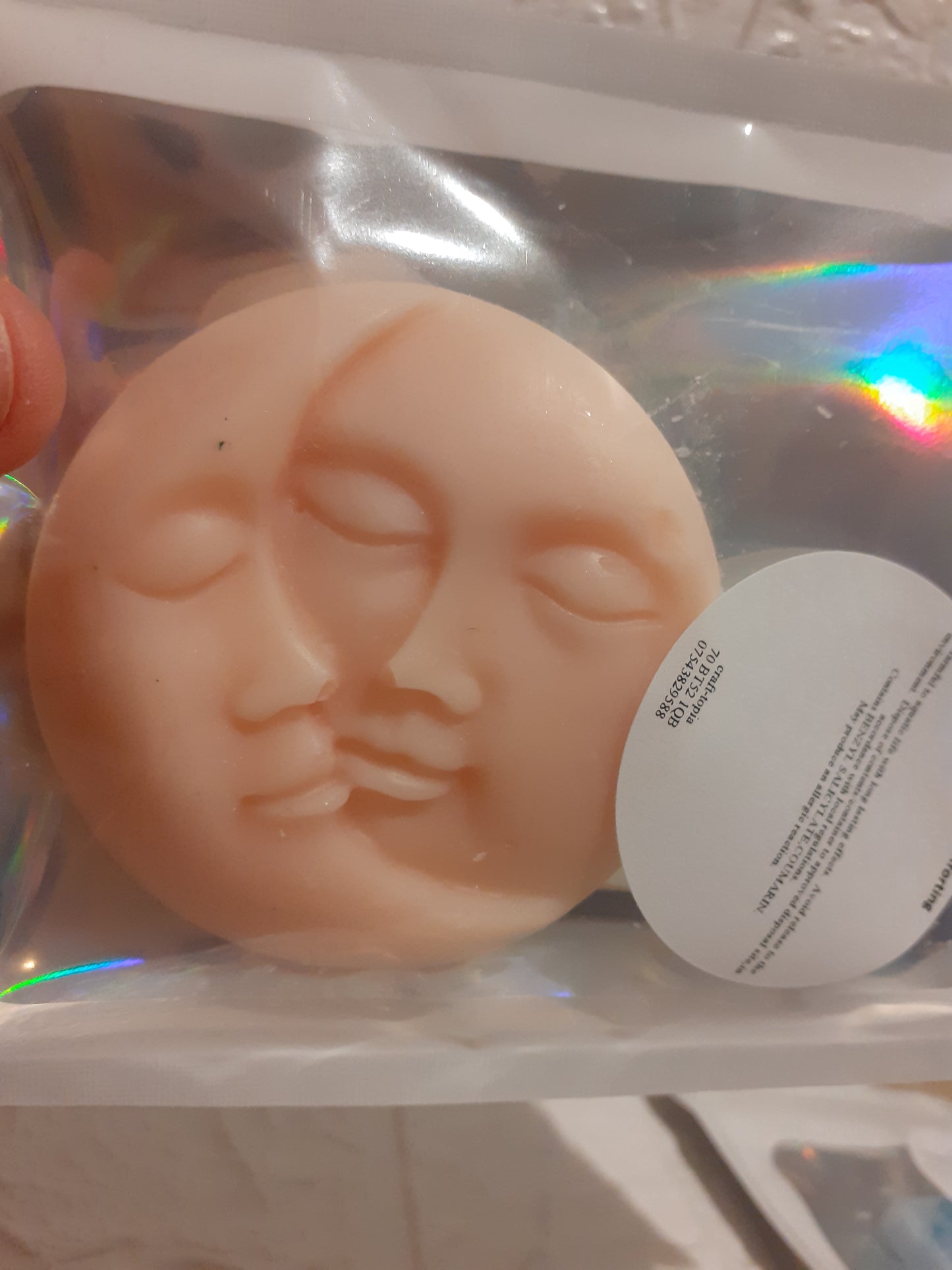moon and sun face wax melt shapes