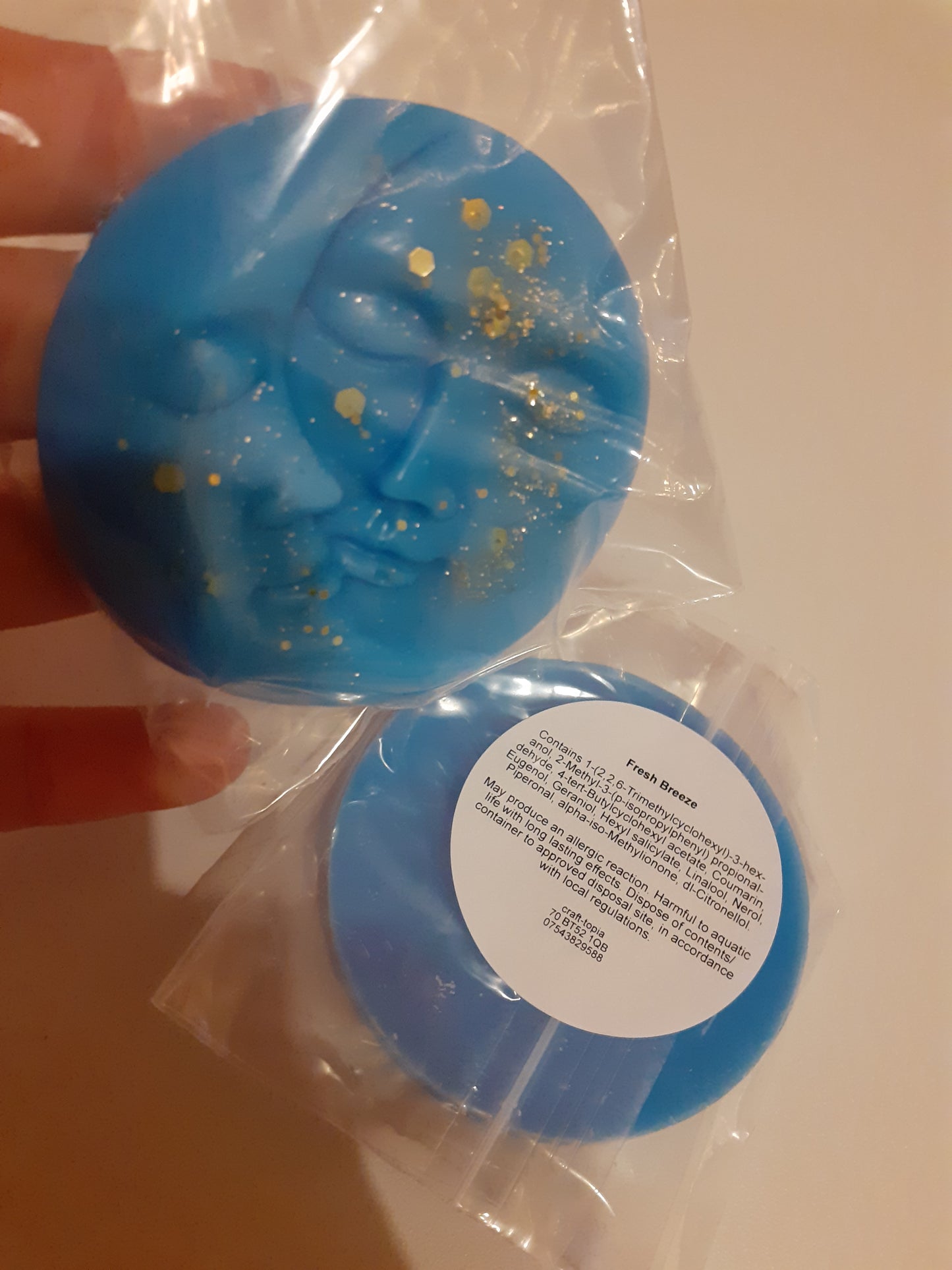 moon and sun face wax melt shapes