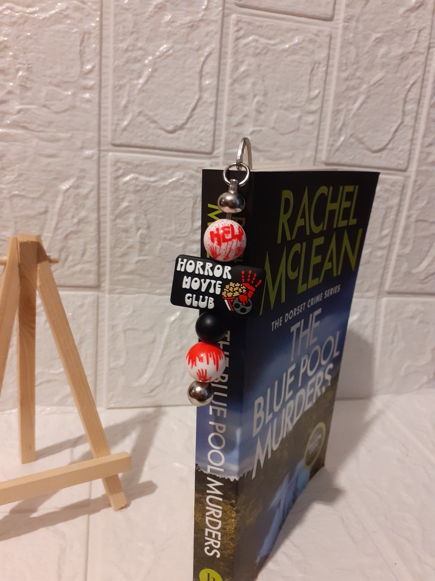 silver horror movie club bookmark