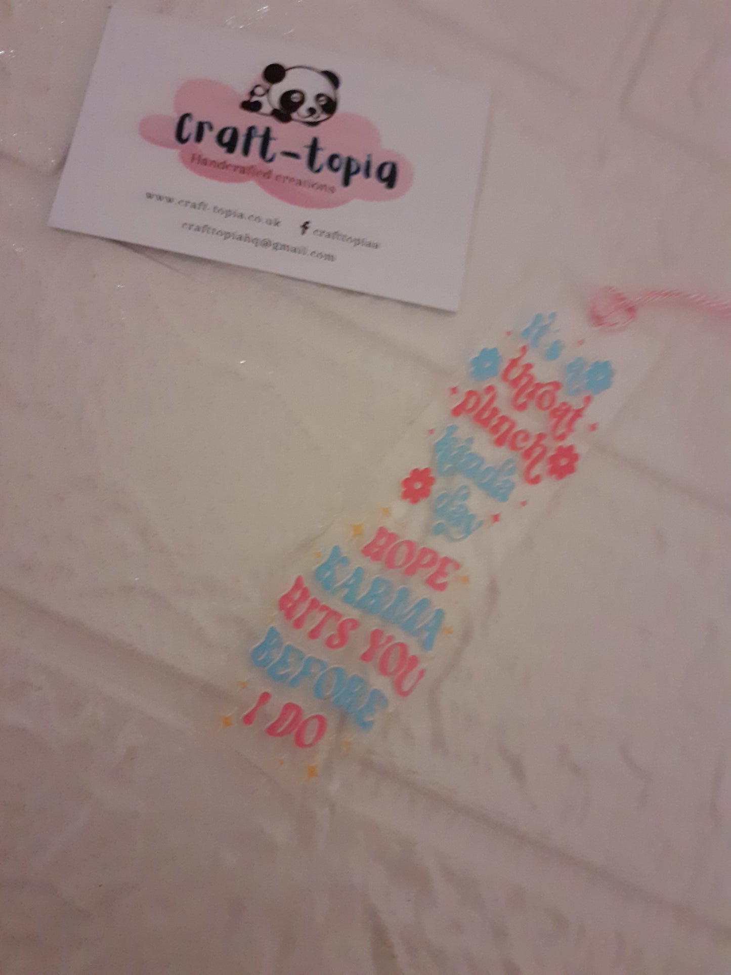 throat punch bookmark