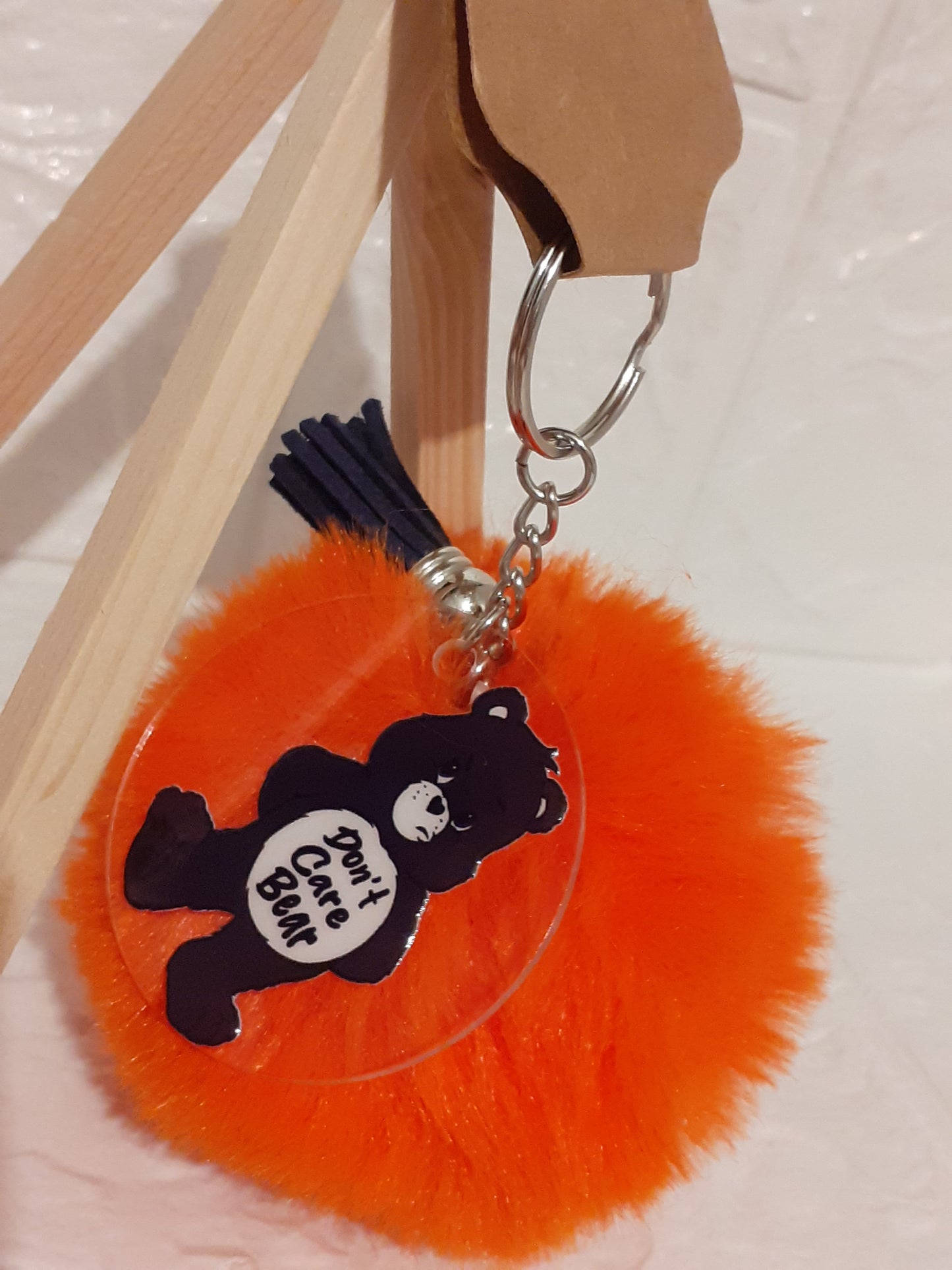 dont care bear keychain