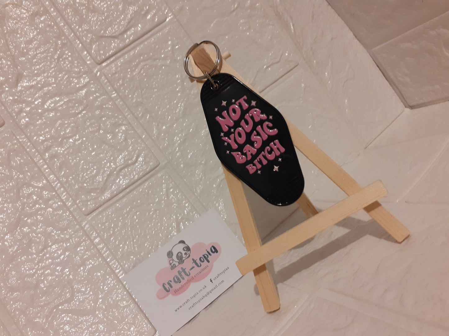not your basic b***h motel keychain