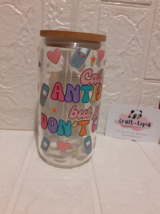 antisocial 16oz libbey glass