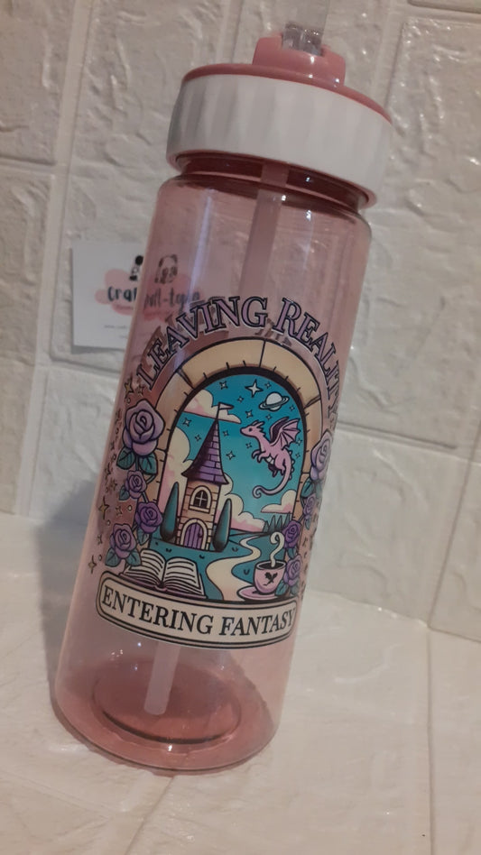 leaving reality entering fantasy water bottle