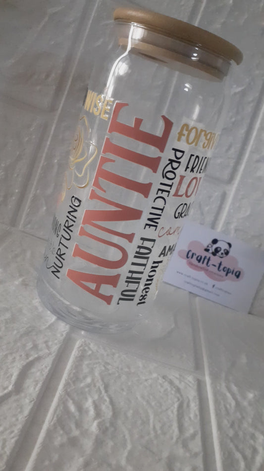 auntie glass cup