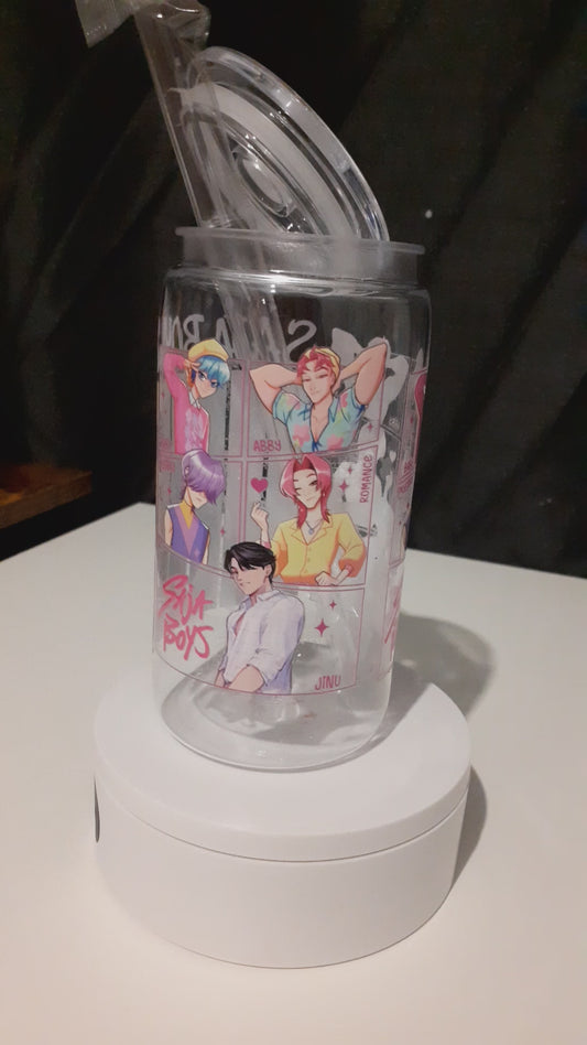 saja boys clear plastic libbey