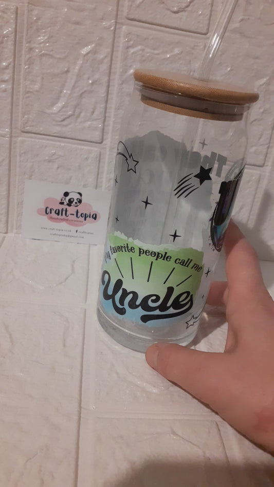 uncle 16oz glass cup
