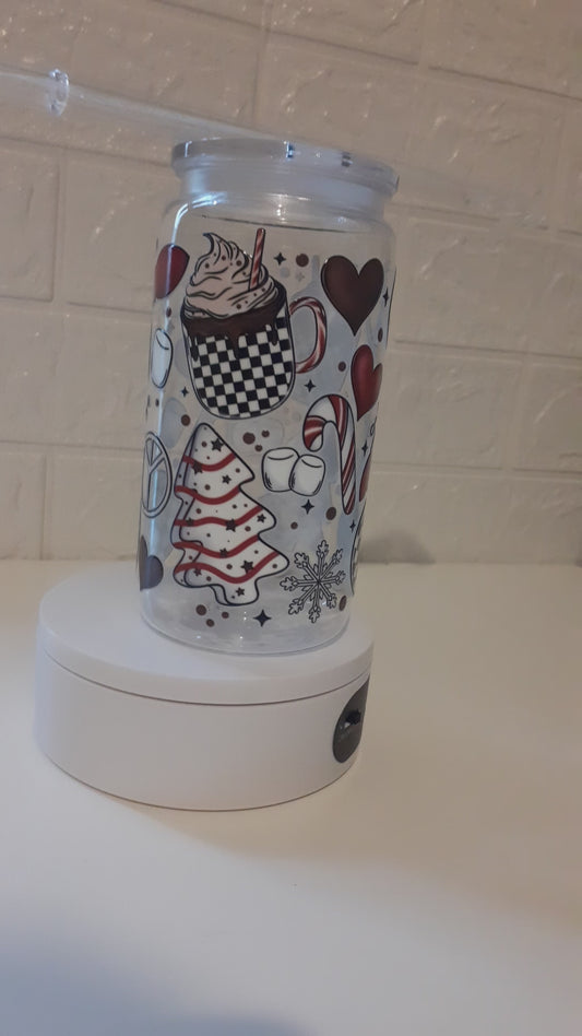 Christmas 16oz libbey cup