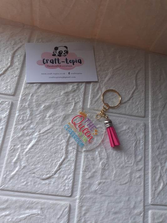 queen of the  classroom keychain