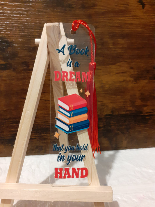 quote acrylic bookmark