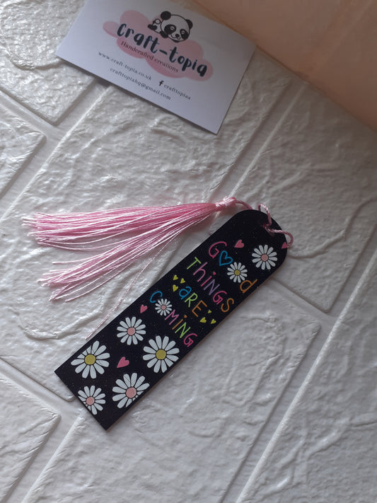 good things glitter bookmark