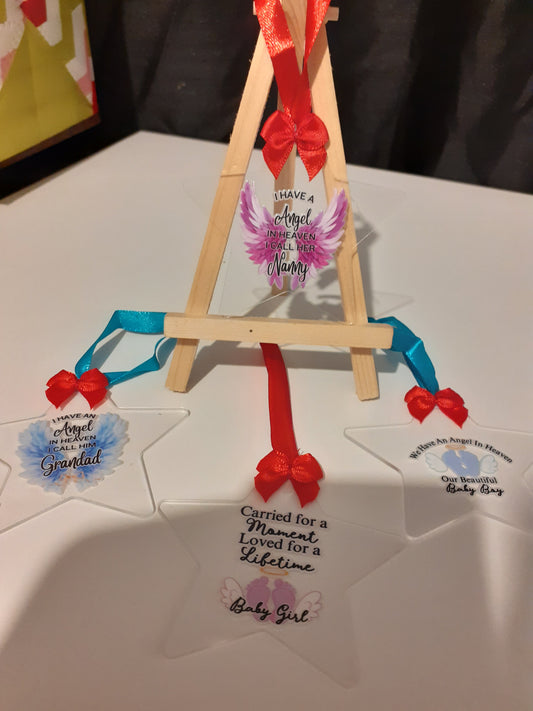 Acrylic memorial tree decorations