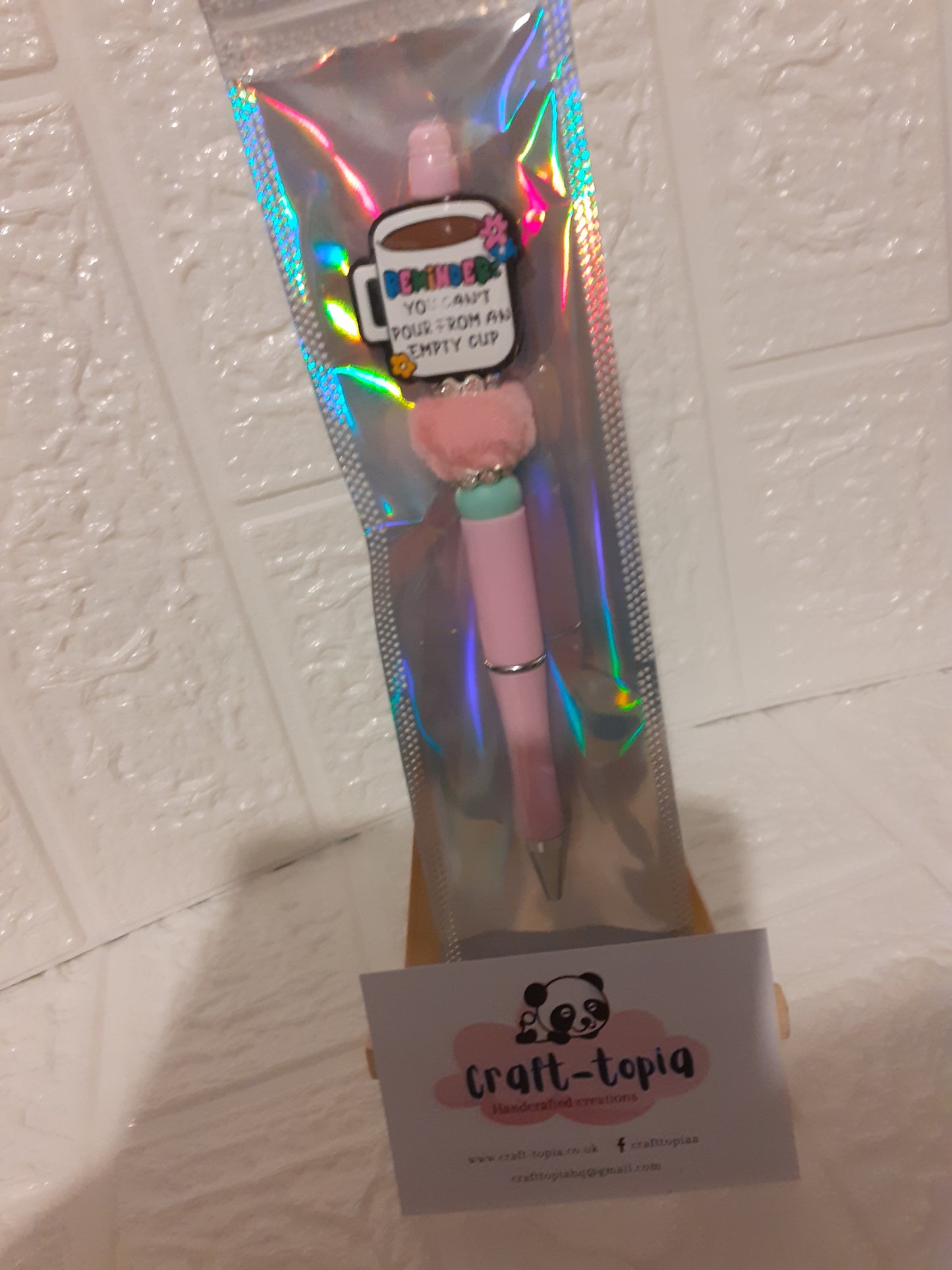you cant pour from a empty cup pink pen