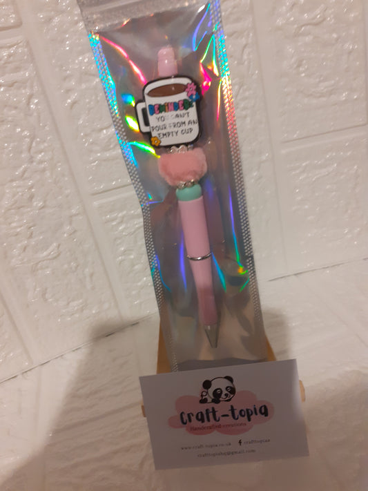 you cant pour from a empty cup pink pen