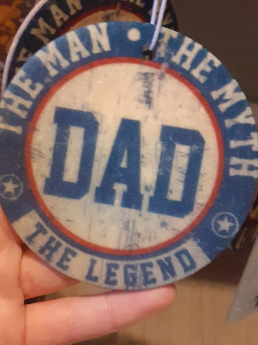 dad the man the myth the legend hanging freshener