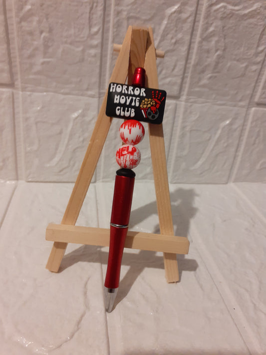 red horror movie club pen