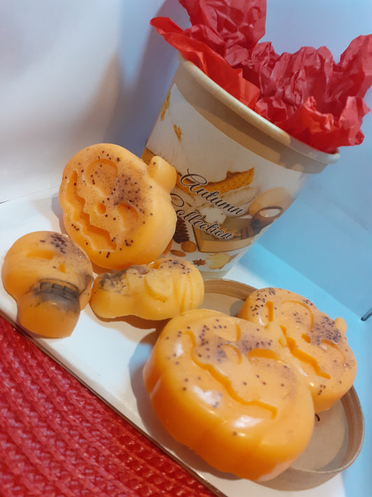 pumpkin cream crumble wax melt shapes tub
