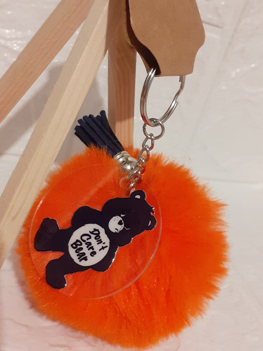 dont care bear keychain