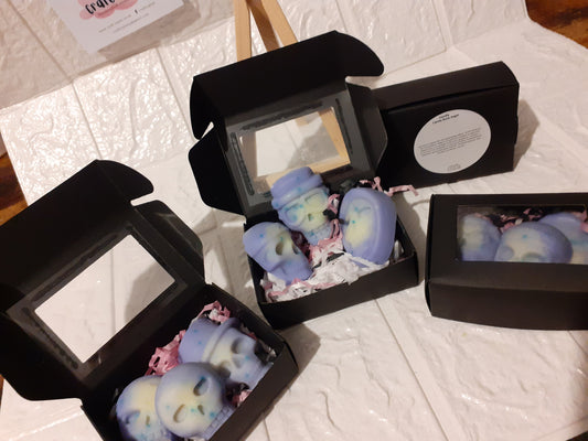 vanilla candy rock sugar 3x skull head box