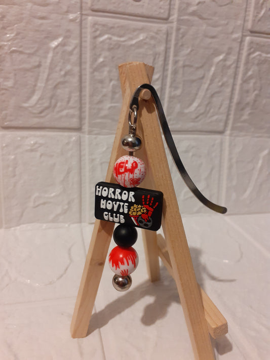 silver horror movie club bookmark