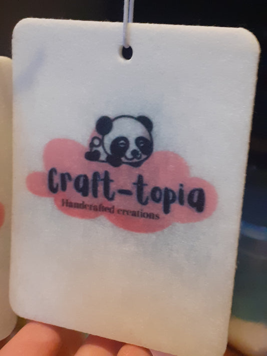 craft-topia logo hanging freshener