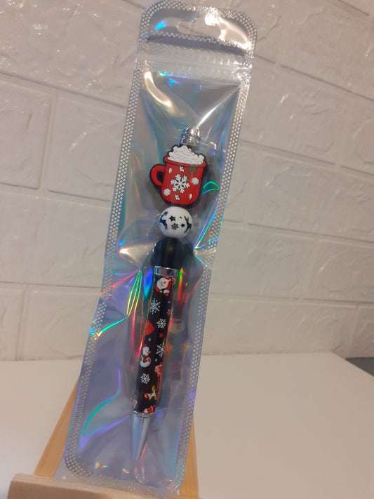 Christmas Jingle jotter (beaded pen)
