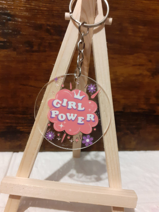girl power keychain